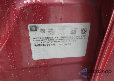 2015 Chevrolet Cruze 1Lt Auto from USA, damaged, VIN 1G1PC5SB6F7184550